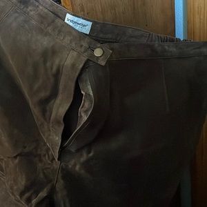 Brown leather pants,, 34w